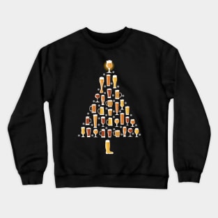 Beer Christmas Tree Crewneck Sweatshirt